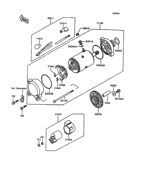 Starter motor(zg1200-b7/b8/b9)