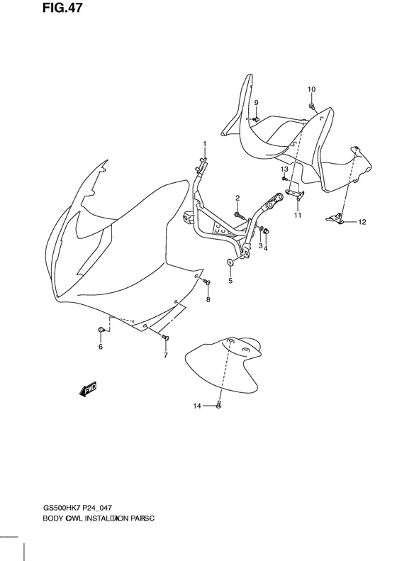 Body cwl installation parts