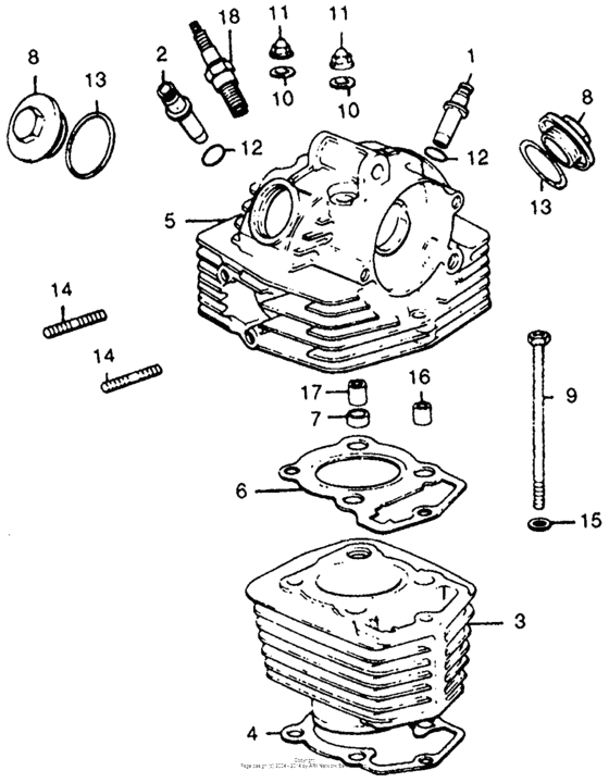 Cylinder head + cylinder k-k1