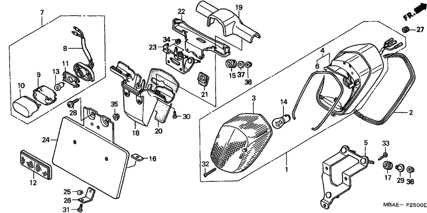 Taillight unit ass`y