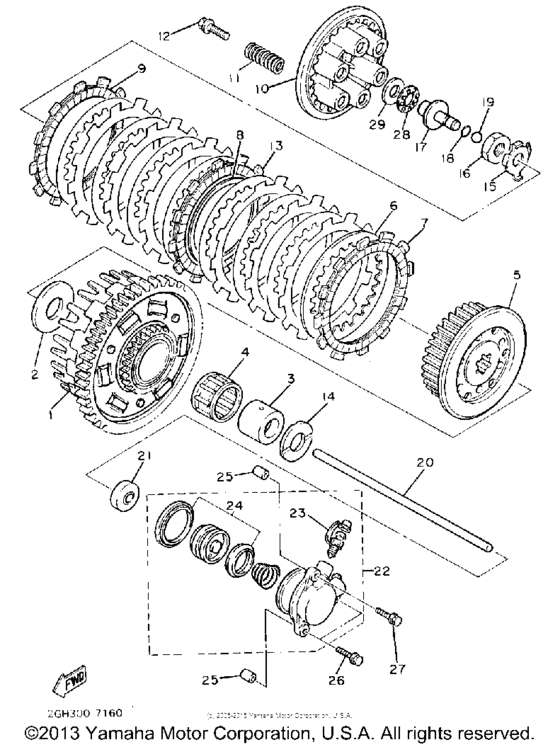 FZR1000U Сцепление