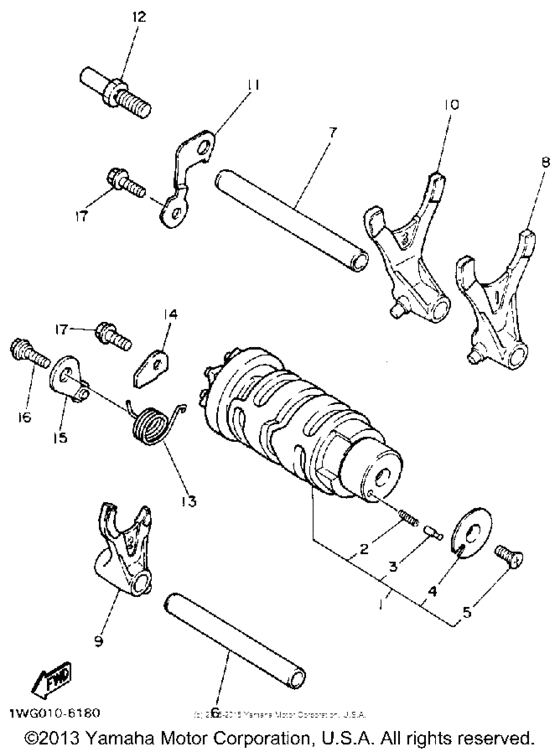 FZR600RA Копирный вал
