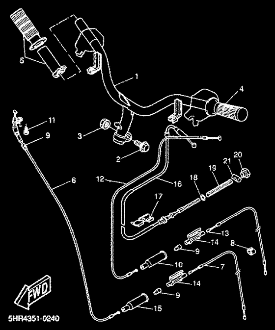 Steering handle. cable
