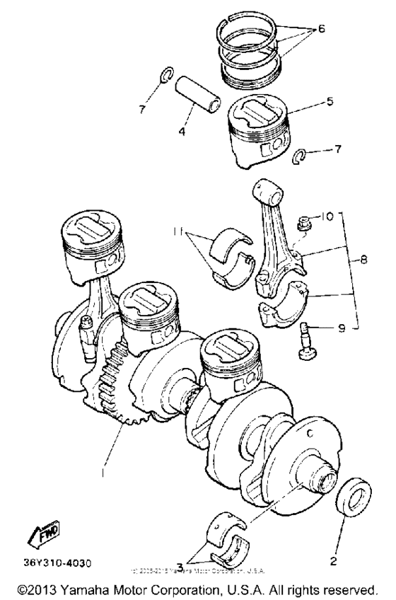 Crankshaft-piston
