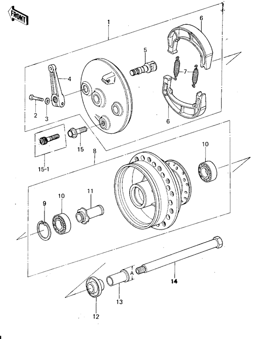 Front hub/brake