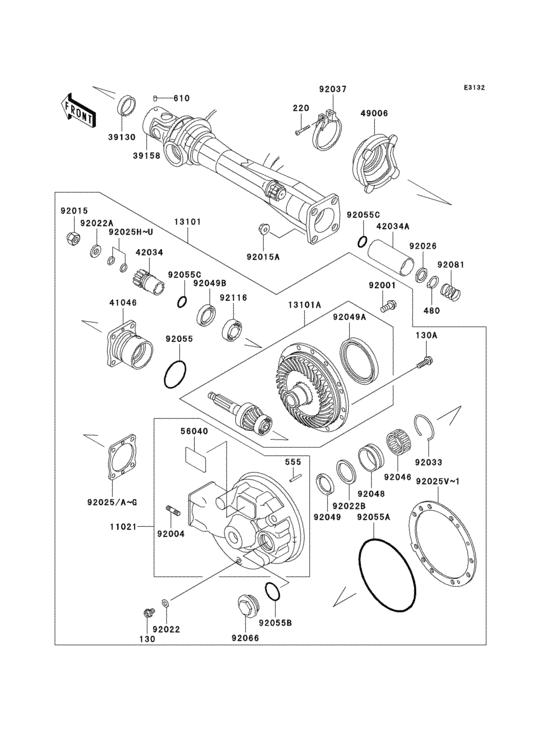 Drive shaft/final gear(1/2)