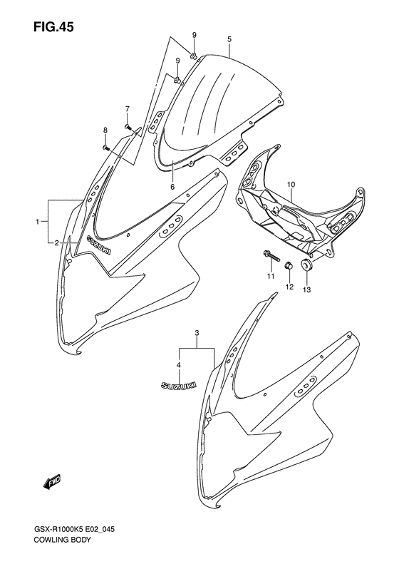 Cowling body