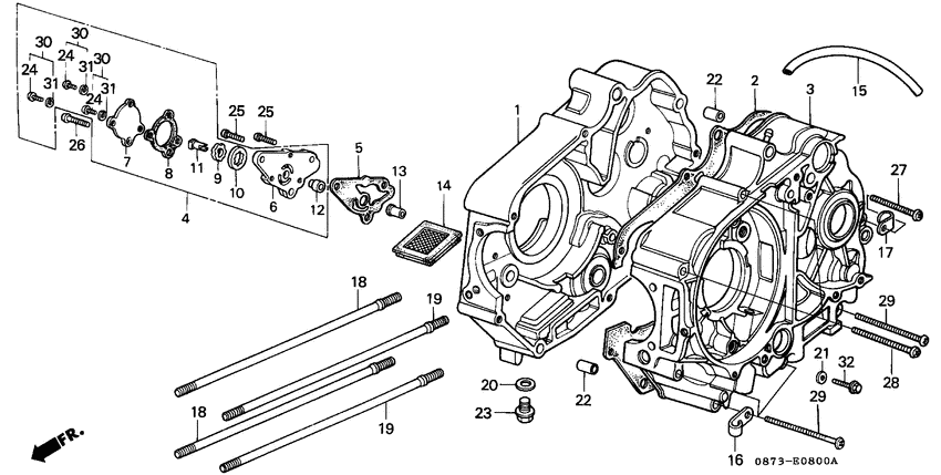Crankcase/oil pump