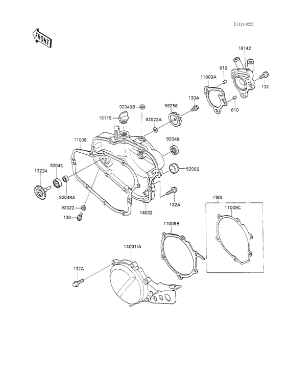 KX100 Крышки двигателя