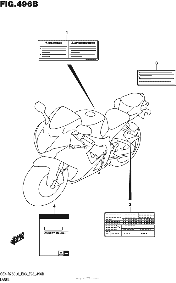 Label (Gsx-R750L6 E28)