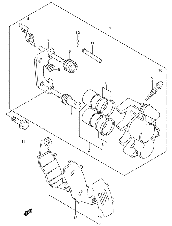 GSF650 Передний суппорт