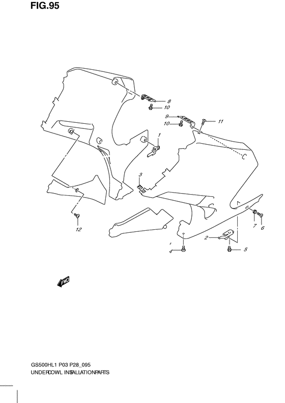 Under cowling installation parts