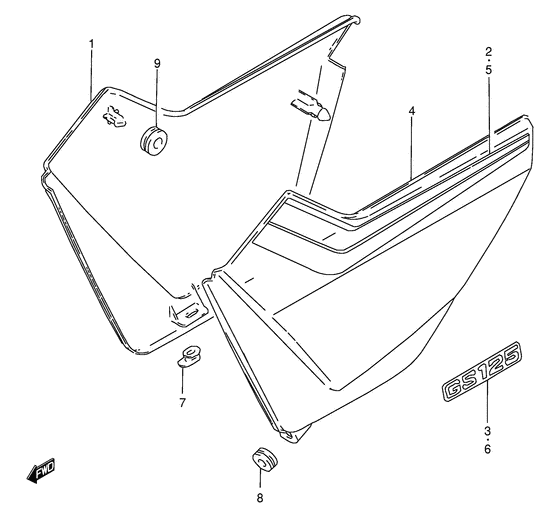 GS125 Обтекатель задний