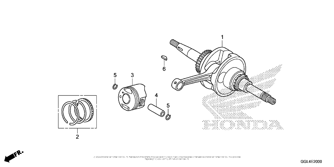 NCH50 Коленчатый вал и поршни