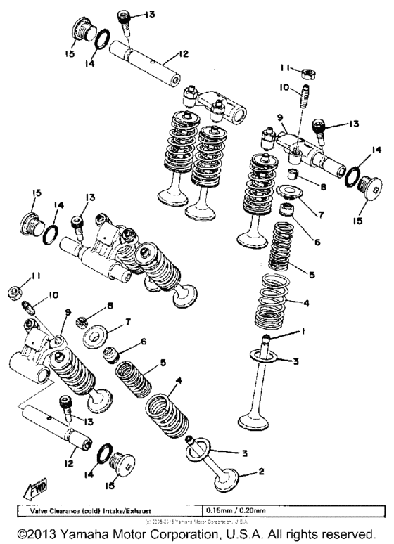 XS500E Valve rocker arm