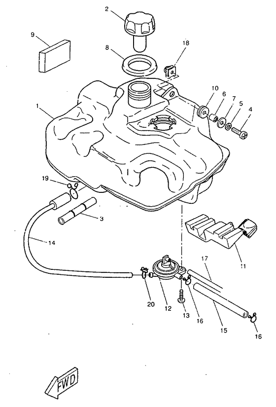 CW50RS Топливный бак