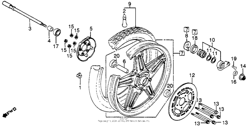 Front wheel 82