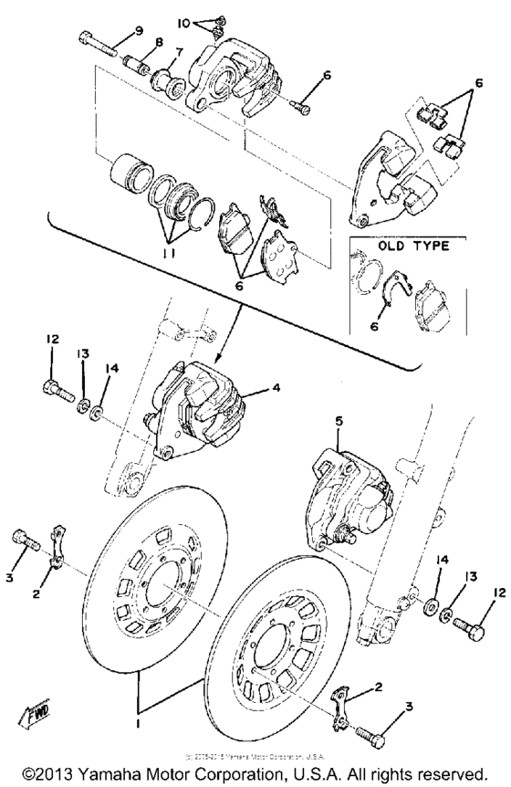 Front disc brake - caliper