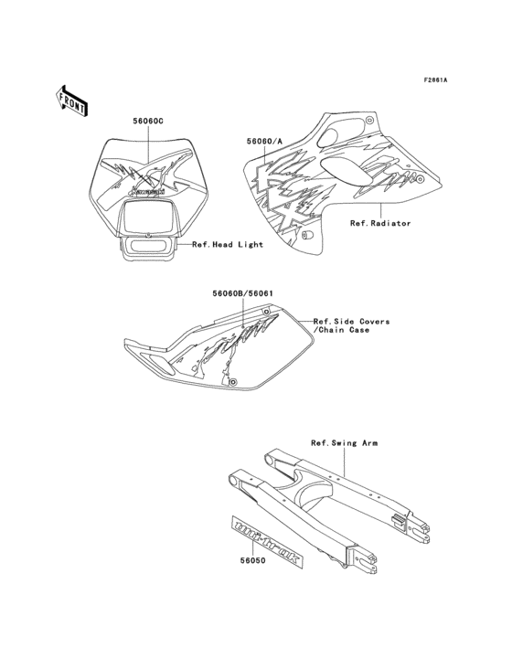  Decals(red)(klx250-g1)