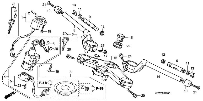 Handle pipe/top bridge
