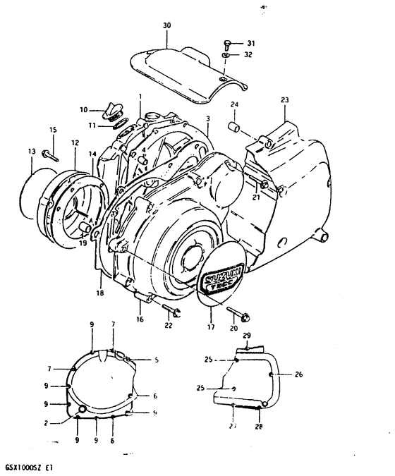 Crankcase cover ass`y  (v