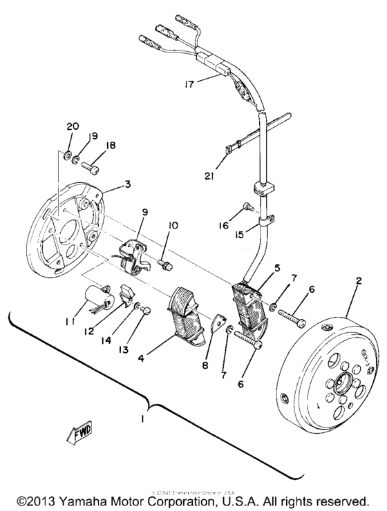 Flywheel magneto