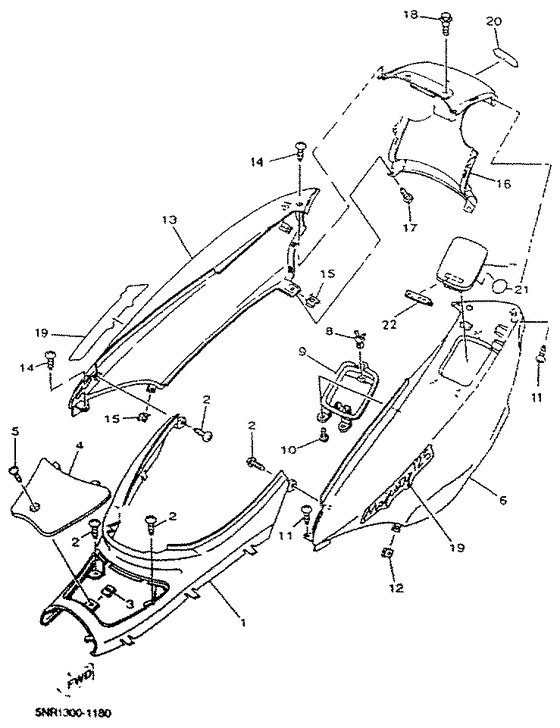 YP125D Боковые обтекатели
