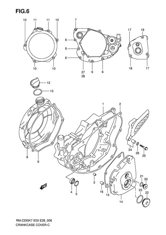 Crankcase cover ass`y  (v