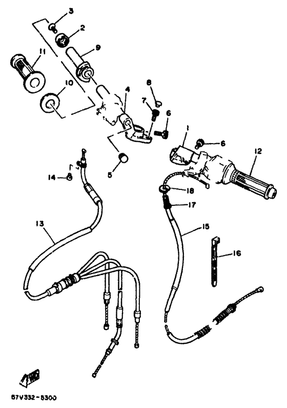 Steering handle. cable