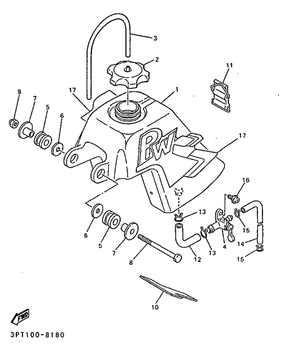 PW50 Топливный бак