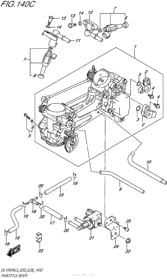 Throttle Body (Dl1000Al5 E33)