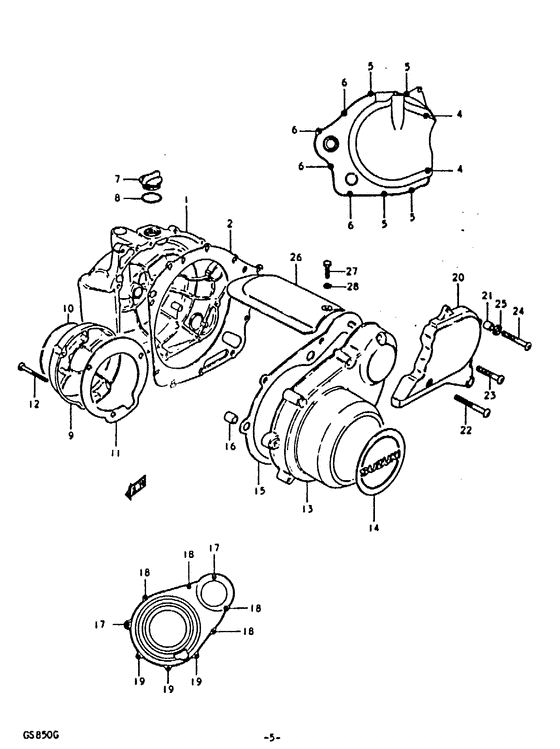 Crankcase cover ass`y  (v