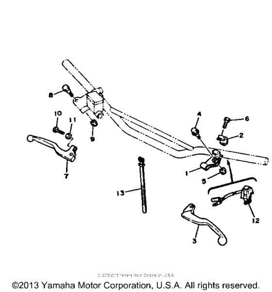 YZ250B1 Рулевые переключатели
