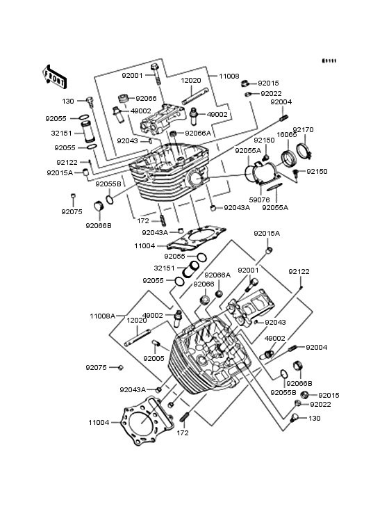 VN800 Головка цилиндров