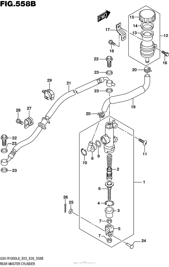 Rear Master Cylinder (Gsx-R1000L6 E28)