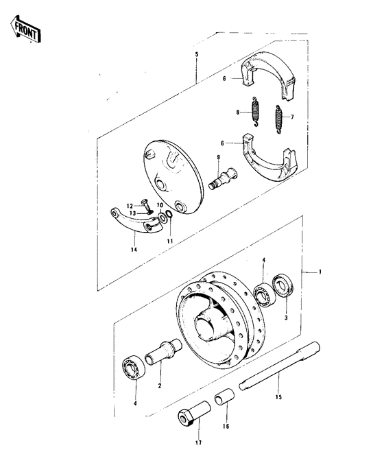Front hub/brake