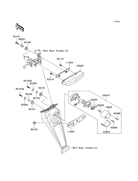 ZX600 Taillight unit ass`y