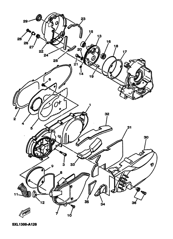 Crankcase cover ass`y  (v