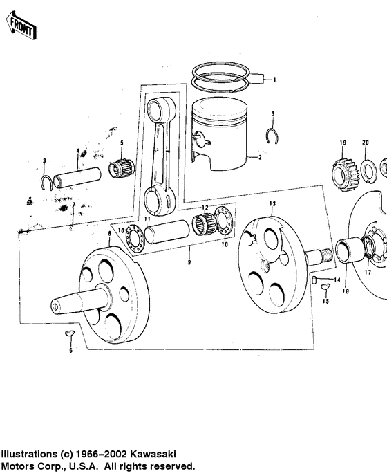 Crankshaft/piston/rotary valve