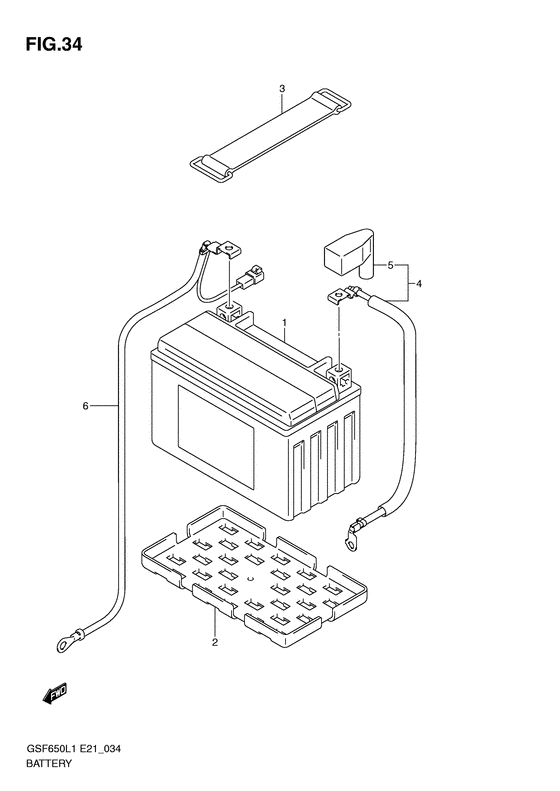 GSF650S Аккумулятор