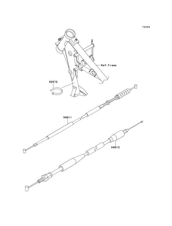 KX65 Тросы управления