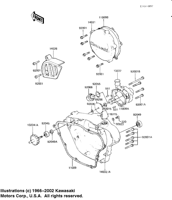 Engine covers/water pump