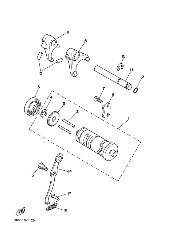 Shift cam & fork