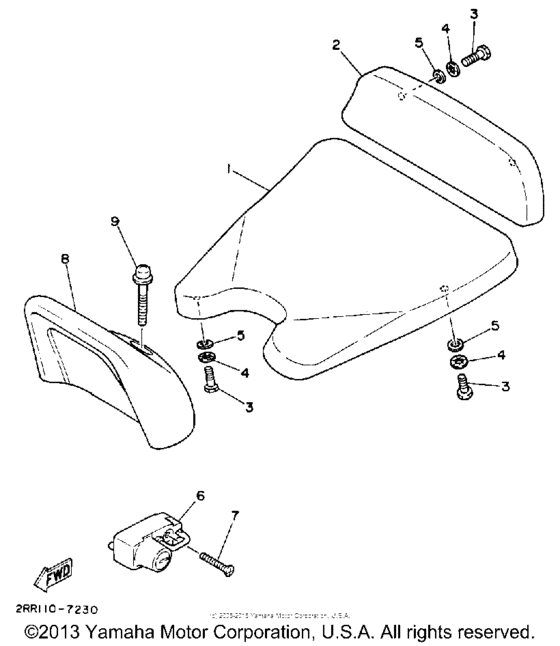 YSR50D Сиденье