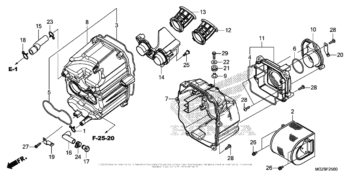CB500X (ABS) Воздушный фильтр