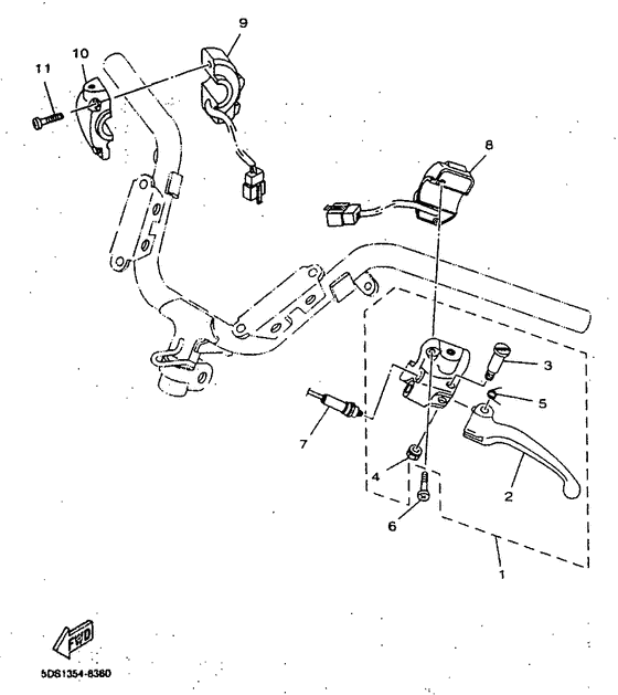 Handle switch. lever