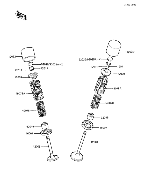 KZ1100 Клапана