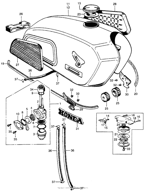 Fuel tank + fuel valve k3