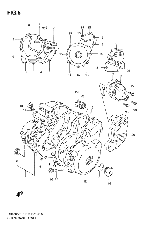 Crankcase cover ass`y  (v