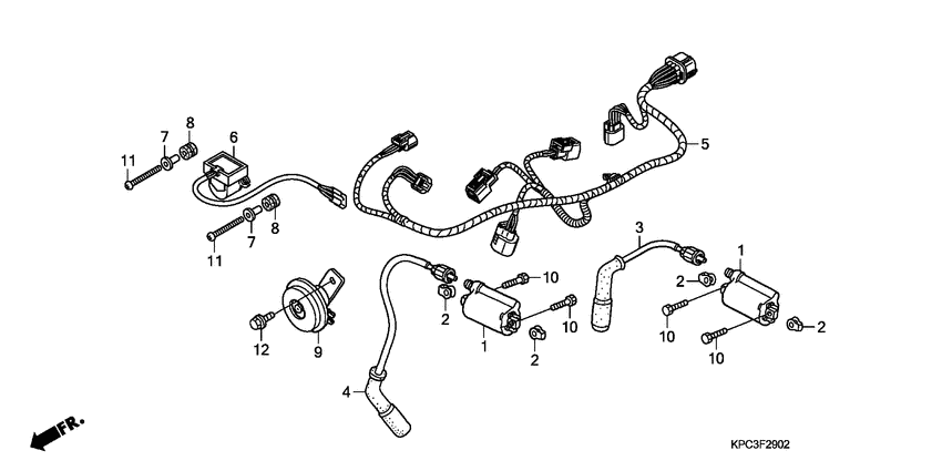 Sub harness/ignition coil